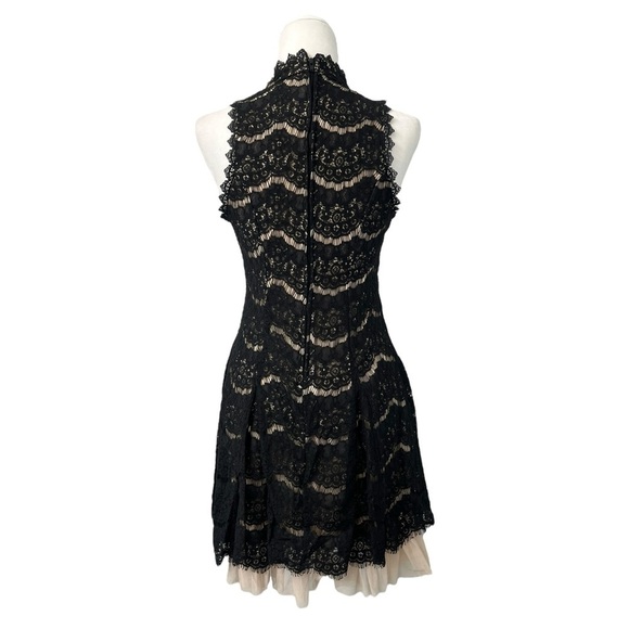 Three Hearts Black and White Halter Sheath Dress - Picture 7 of 14